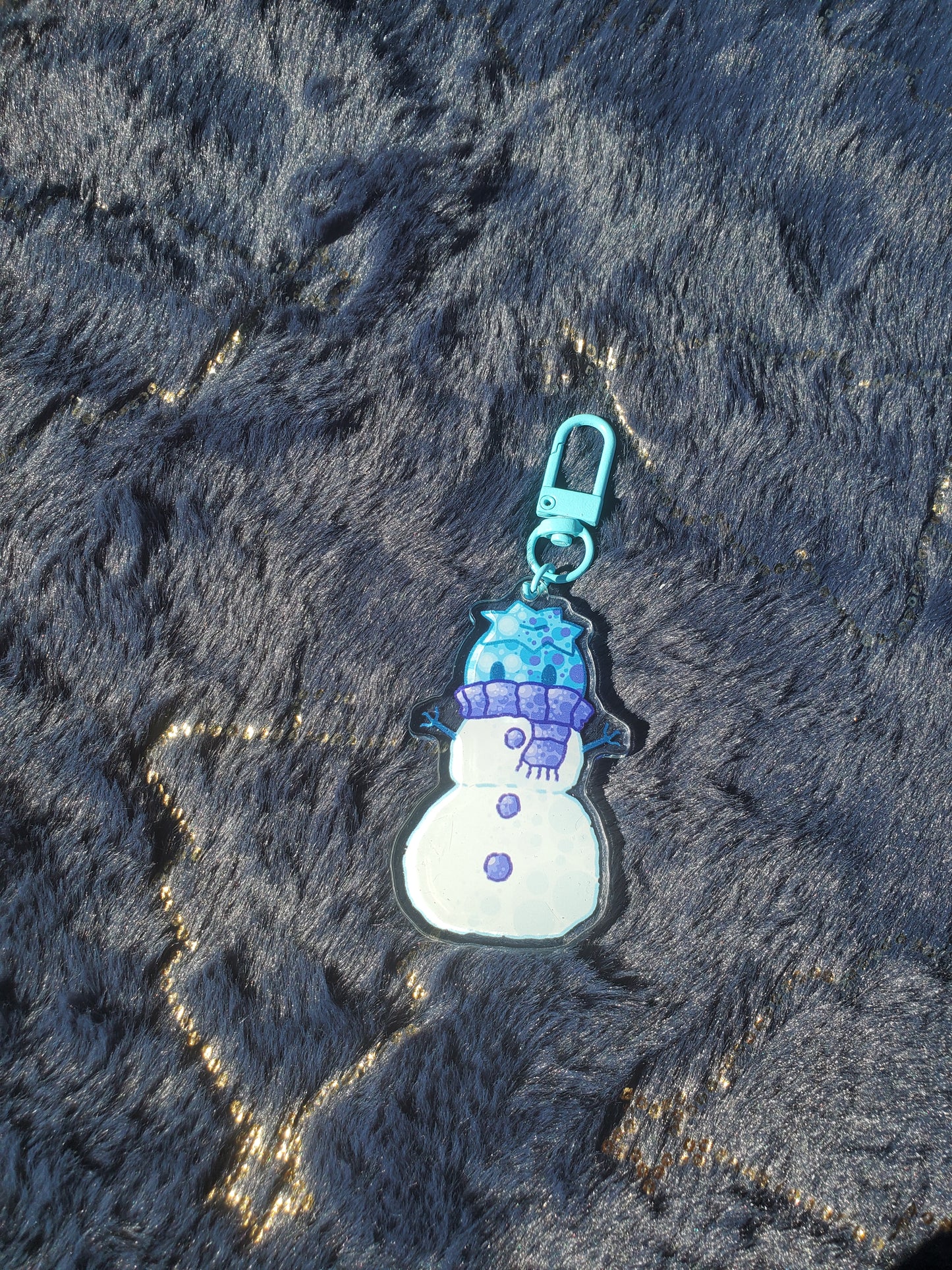 (Pre-order) Snowman Blueberry Keychain