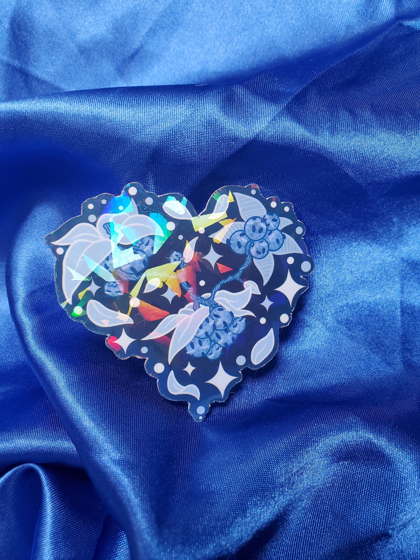 Blueberry Heart Sticker