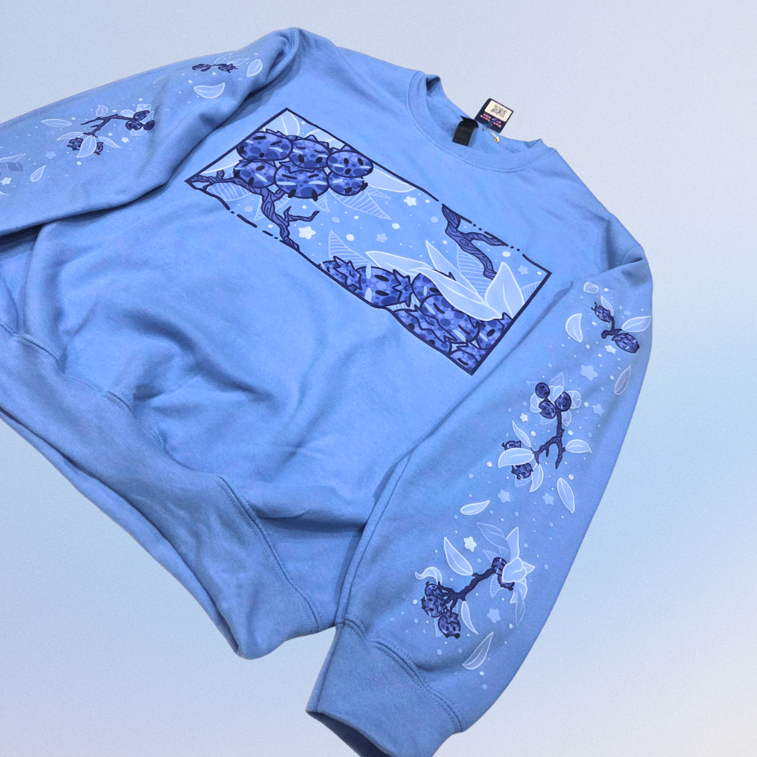 (Pre-order) Blueberry Bush Light Blue Crewneck