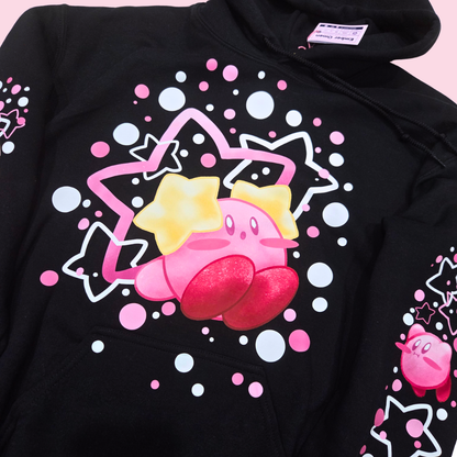(Pre-order) Doodle Kirby Black Hoodie