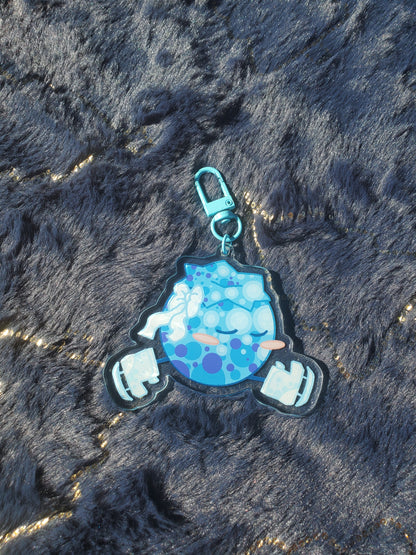 (Pre-order) Skiting Blueberry Keychain