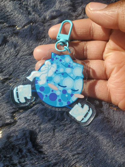 (Pre-order) Skiting Blueberry Keychain