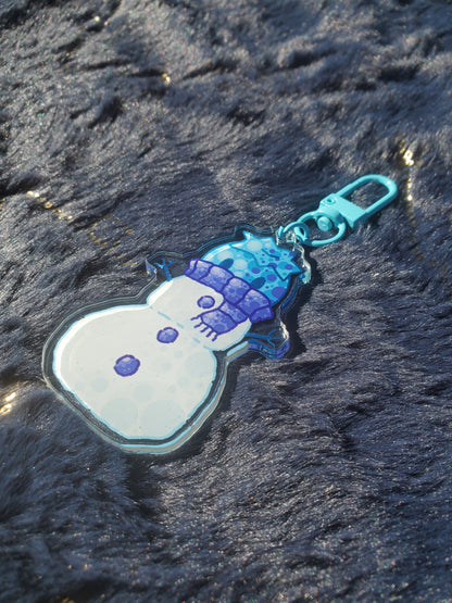 (Pre-order) Snowman Blueberry Keychain