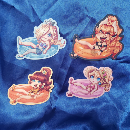 Beach day Princess Stickers