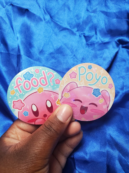 Doodle Kirby Food & Poyo Sticker