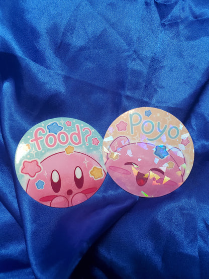 Doodle Kirby Food & Poyo Sticker
