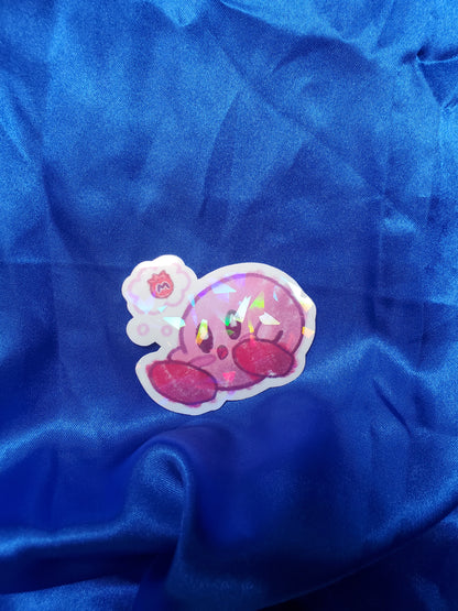 Doodle Kirby Thinking Sticker