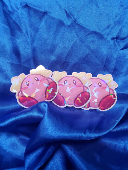 Doodle Twin Star Kirby Sticker