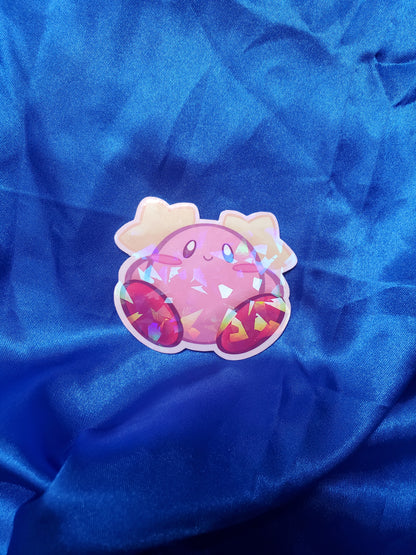Doodle Twin Star Kirby Sticker