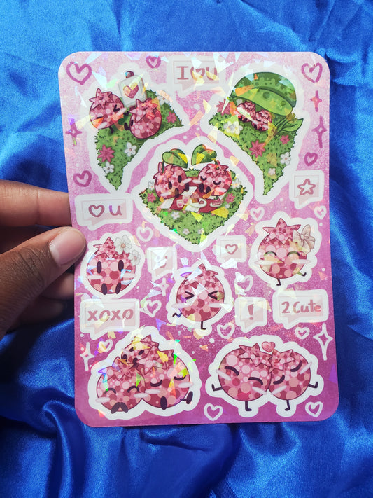 Pink Picnic Blueberry Sticker Sheet