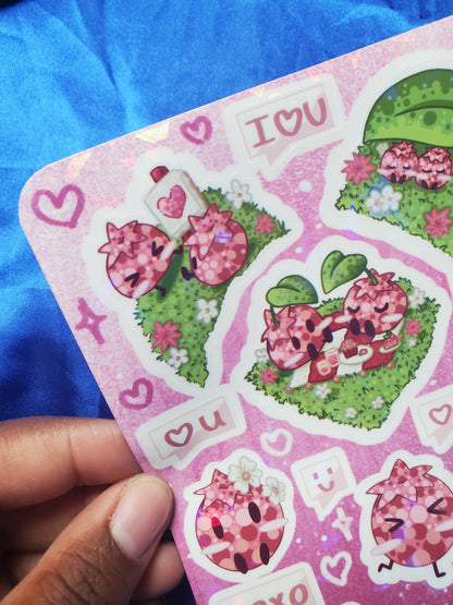 Pink Picnic Blueberry Sticker Sheet