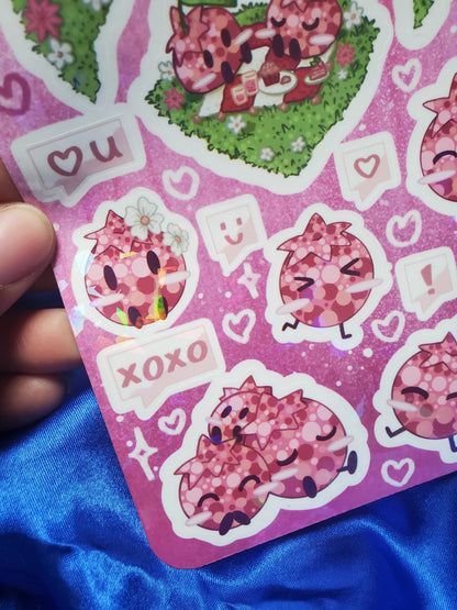 Pink Picnic Blueberry Sticker Sheet