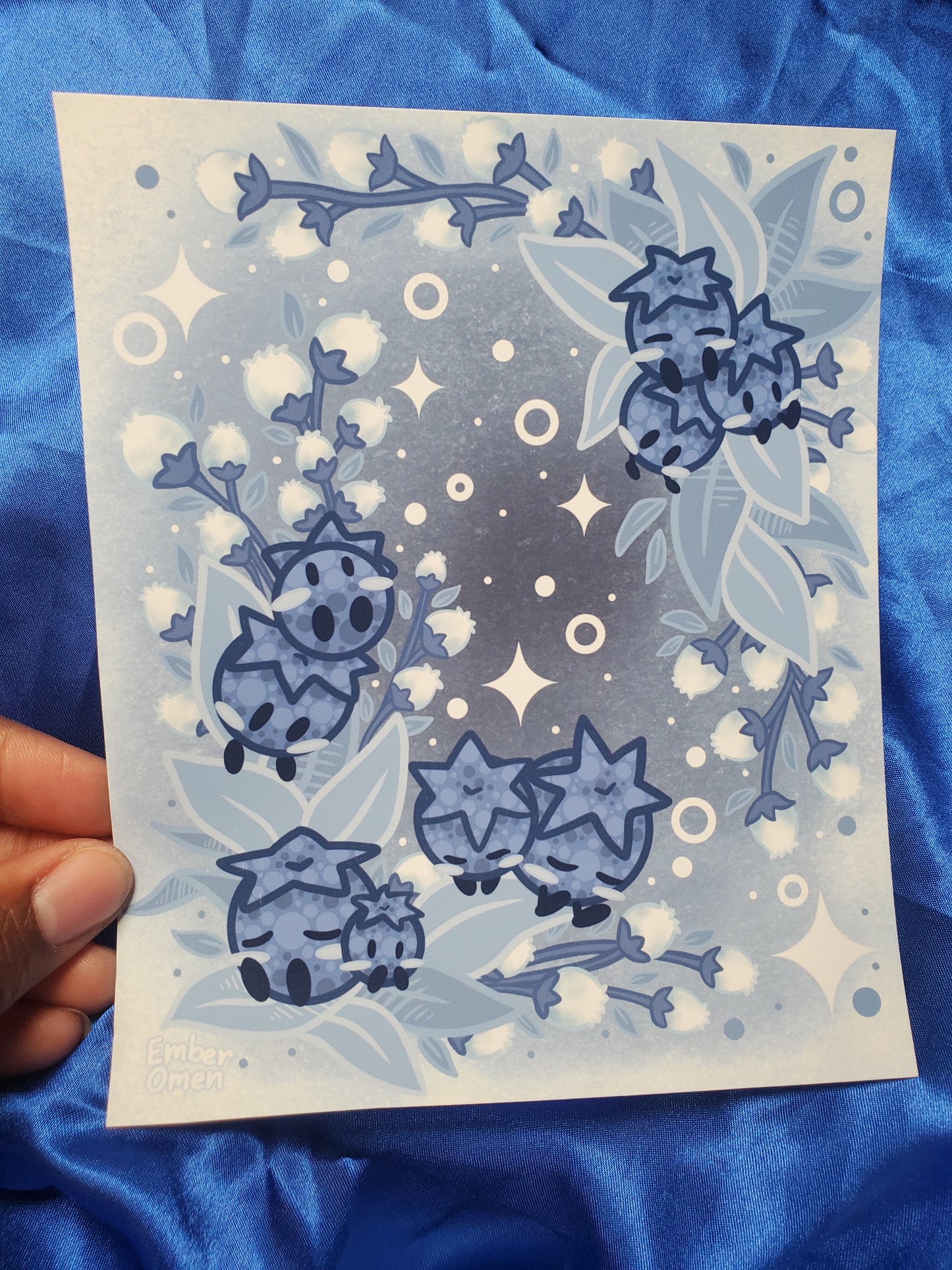 Blueberry Sprout Art Print