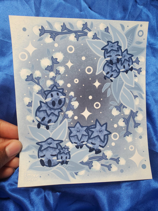 Blueberry Sprout Art Print
