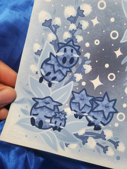 Blueberry Sprout Art Print