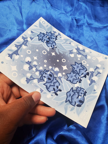 Blueberry Sprout Art Print