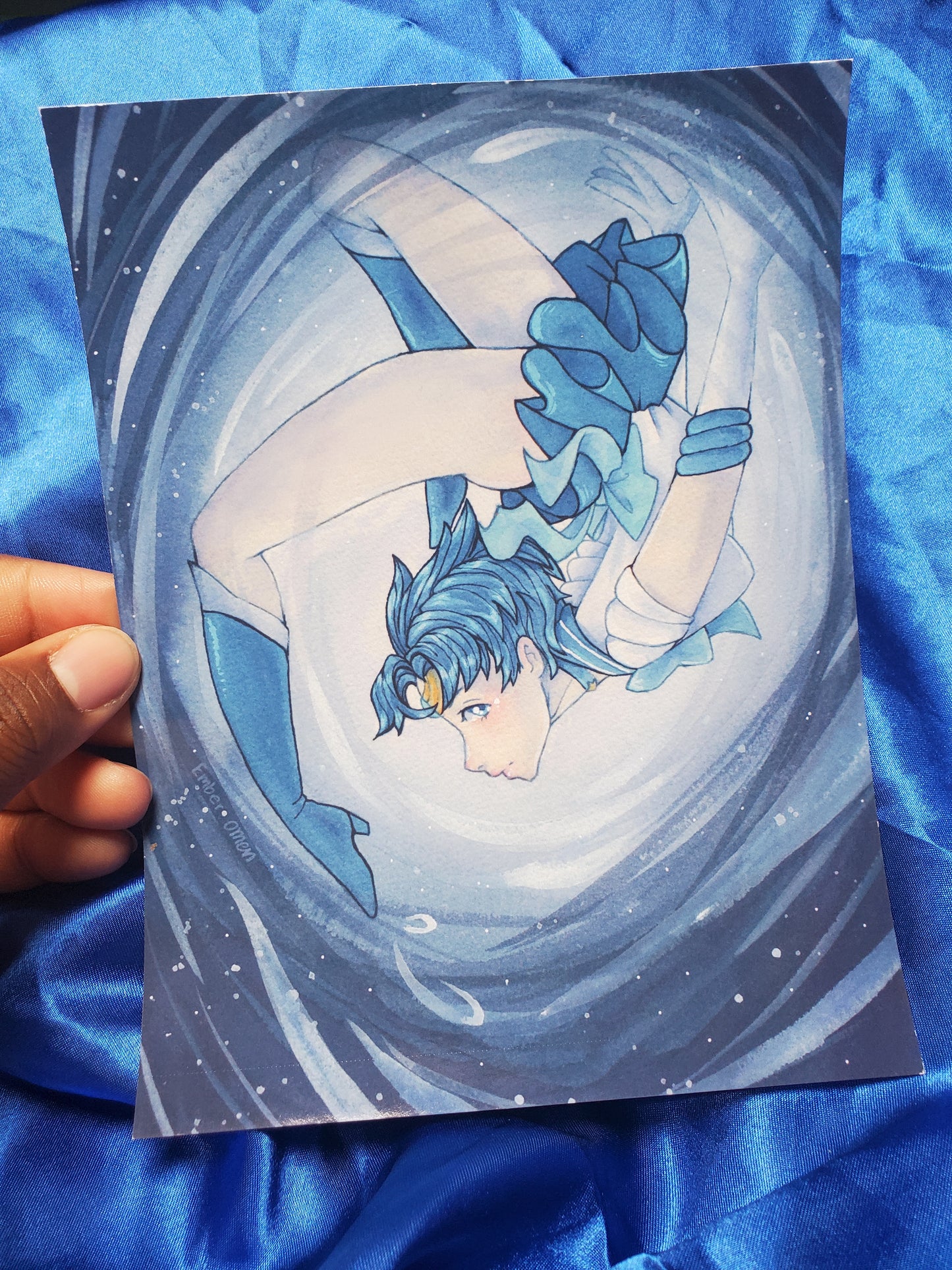Watercolour Sailor Mercury Art Print