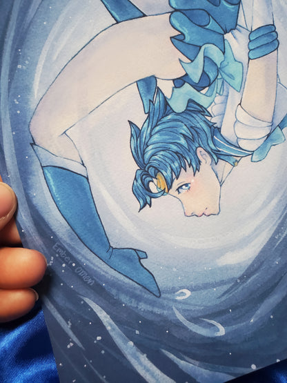 Watercolour Sailor Mercury Art Print