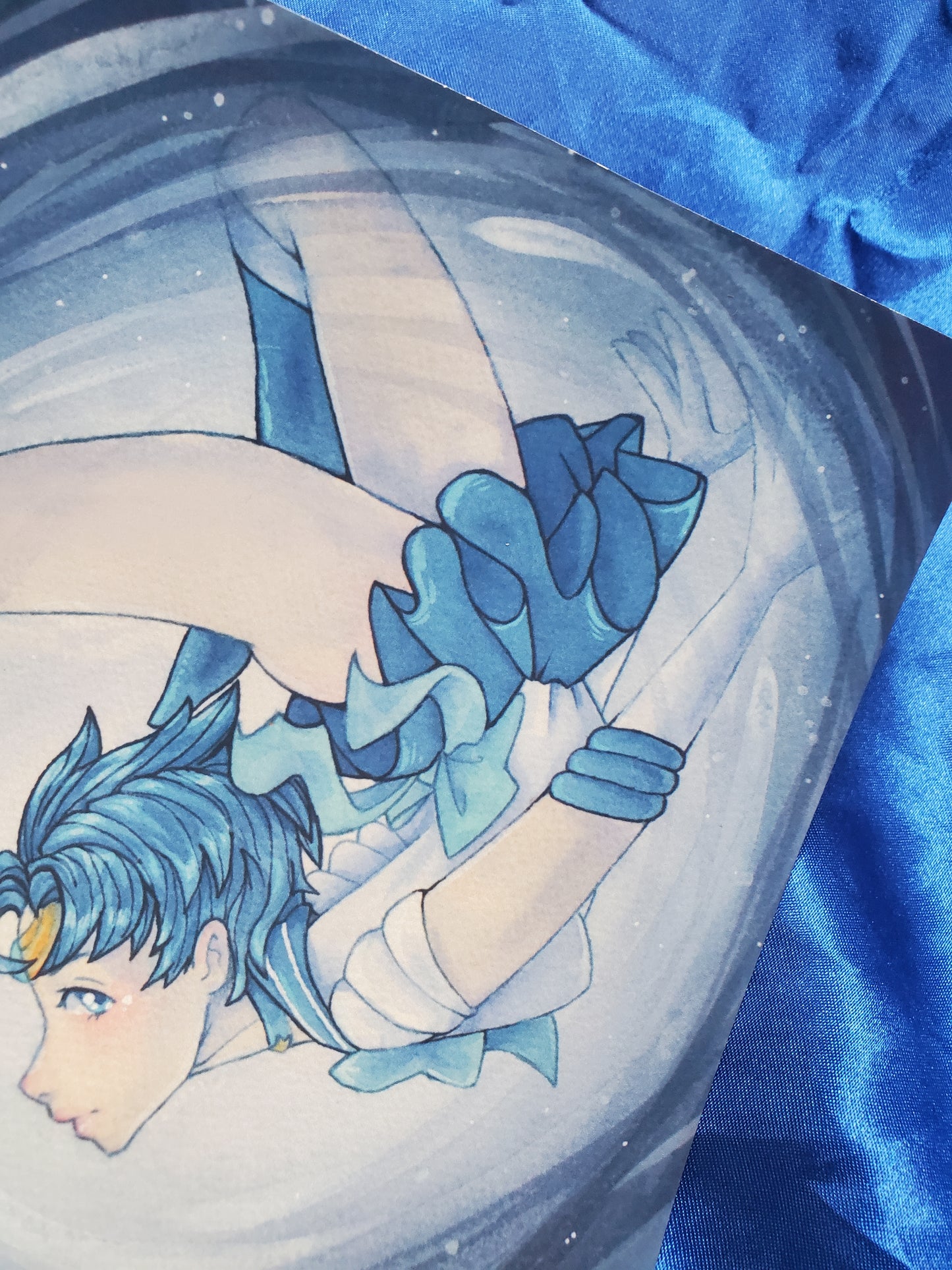 Watercolour Sailor Mercury Art Print