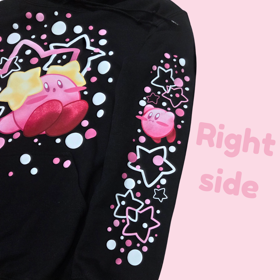 (Pre-order) Doodle Kirby Black Hoodie
