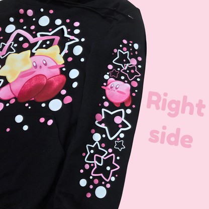 (Pre-order) Doodle Kirby Black Hoodie