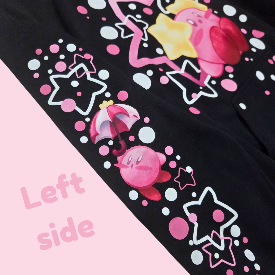 (Pre-order) Doodle Kirby Black Hoodie