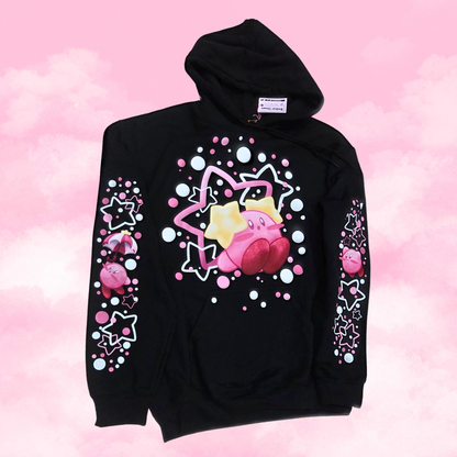 (Pre-order) Doodle Kirby Black Hoodie