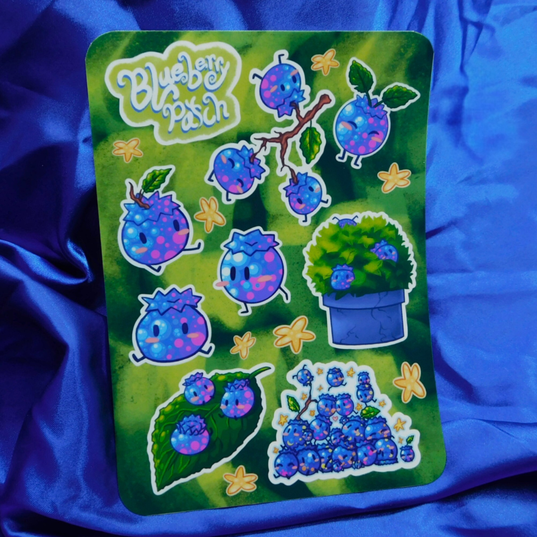 Blueberry Patch Sticker Sheet