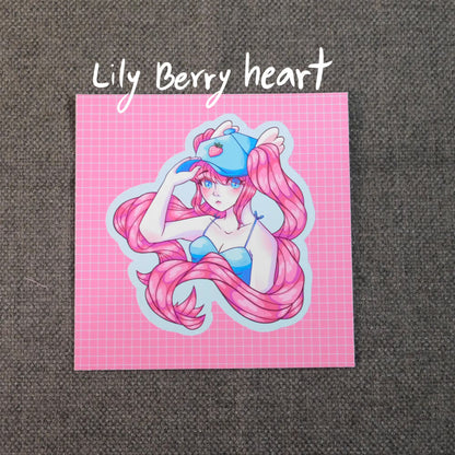 Lily Berry Heart Art Print