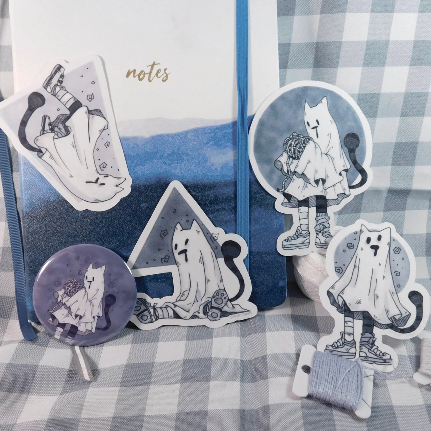 Ghost Kitty Quadruple Sticker pack