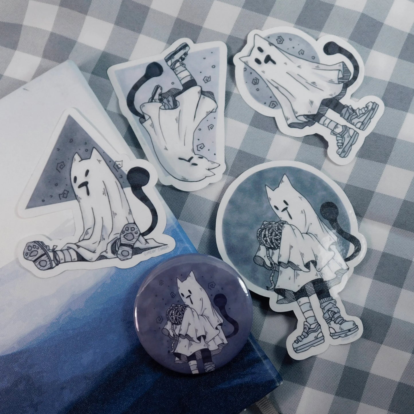 Ghost Kitty Quadruple Sticker pack