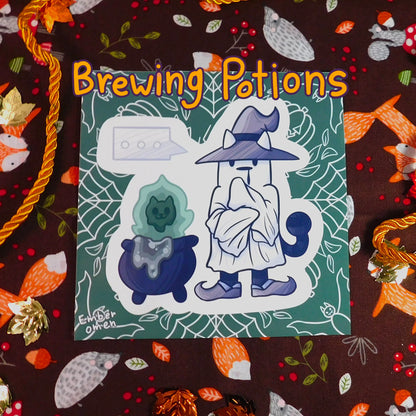 Halloween themed Ghost Kitty Art Prints