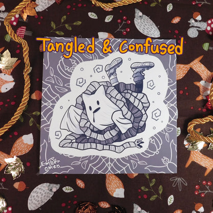 Halloween themed Ghost Kitty Art Prints