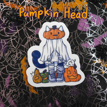 Halloween themed Ghost Kitty Stickers
