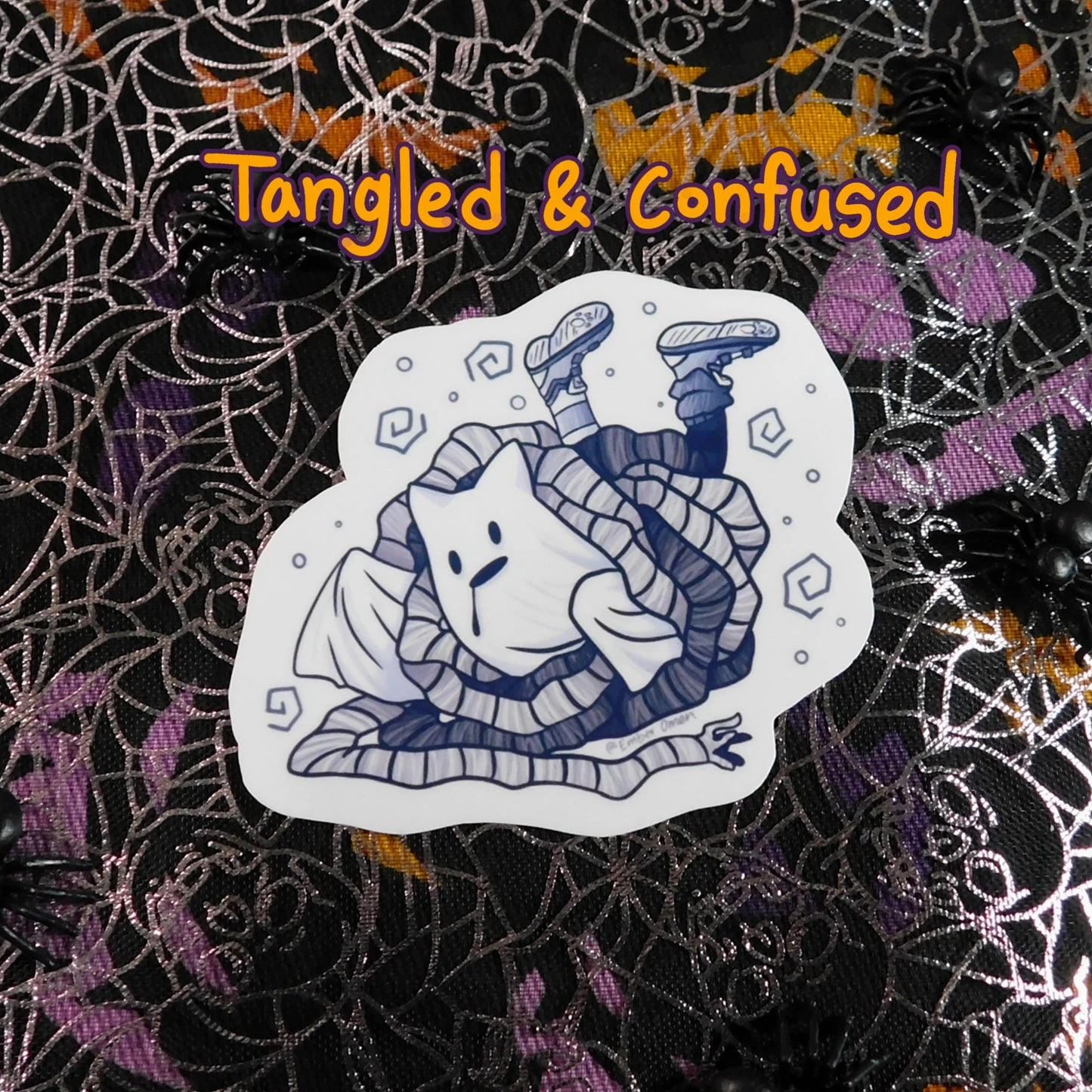 Halloween themed Ghost Kitty Stickers