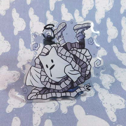 (Pre-order) Tangle & Confused Ghost Kitty Keychain