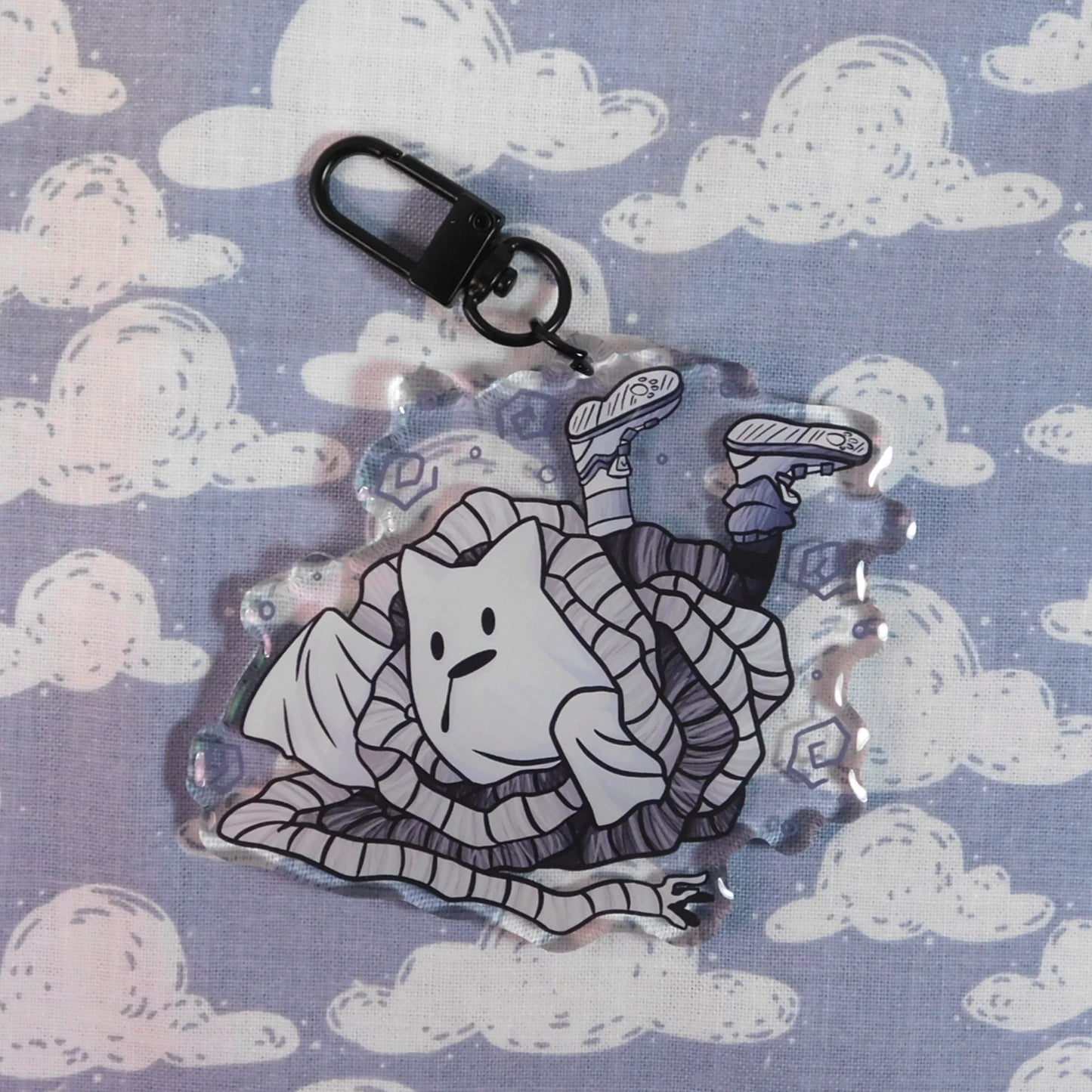 (Pre-order) Tangle & Confused Ghost Kitty Keychain