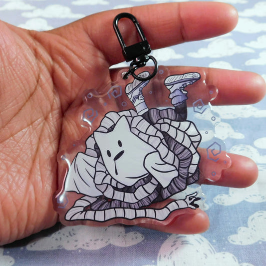 (Pre-order) Tangle & Confused Ghost Kitty Keychain