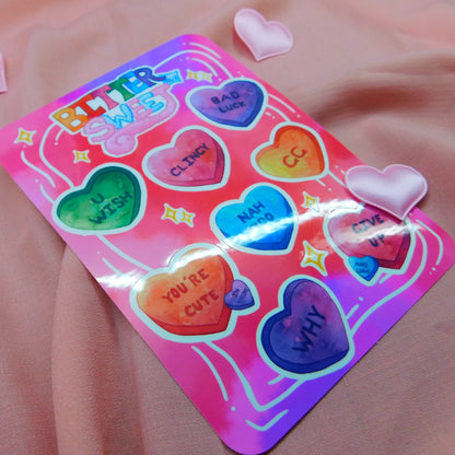 Bitter Sweet Anti-valentine' s Day Sticker Sheet