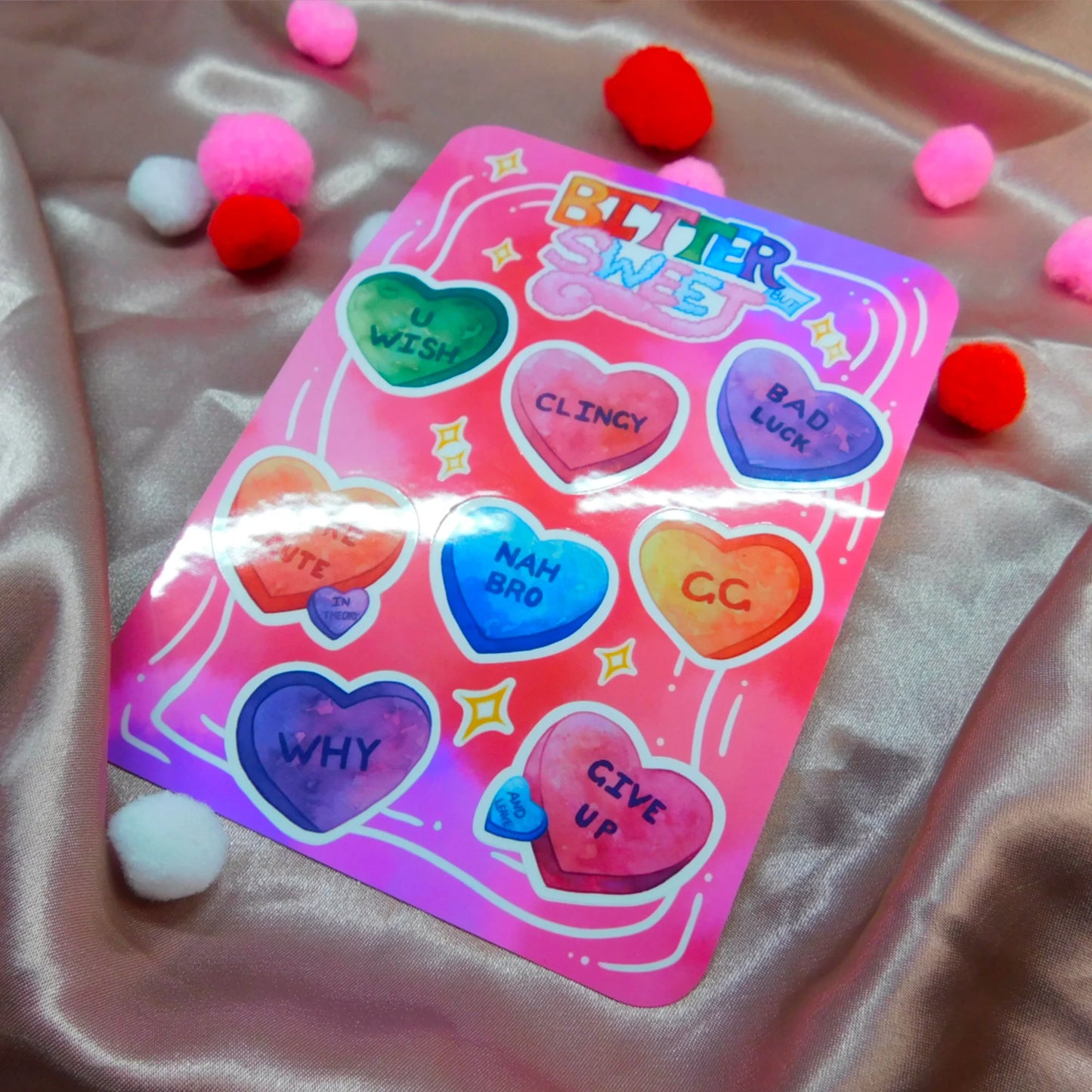 Bitter Sweet Anti-valentine' s Day Sticker Sheet