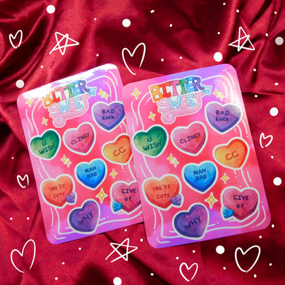 Bitter Sweet Anti-valentine' s Day Sticker Sheet