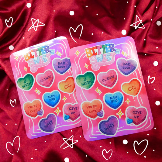 Bitter Sweet Anti-valentine' s Day Sticker Sheet