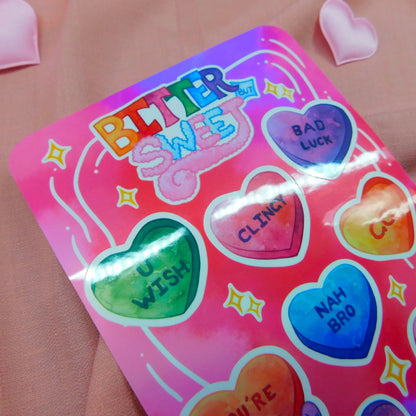 Bitter Sweet Anti-valentine' s Day Sticker Sheet