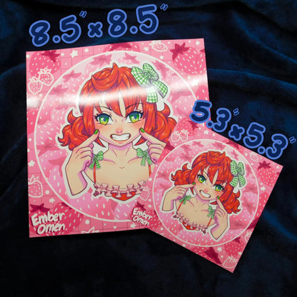 Strawberry and Lime Best Friend Art Print