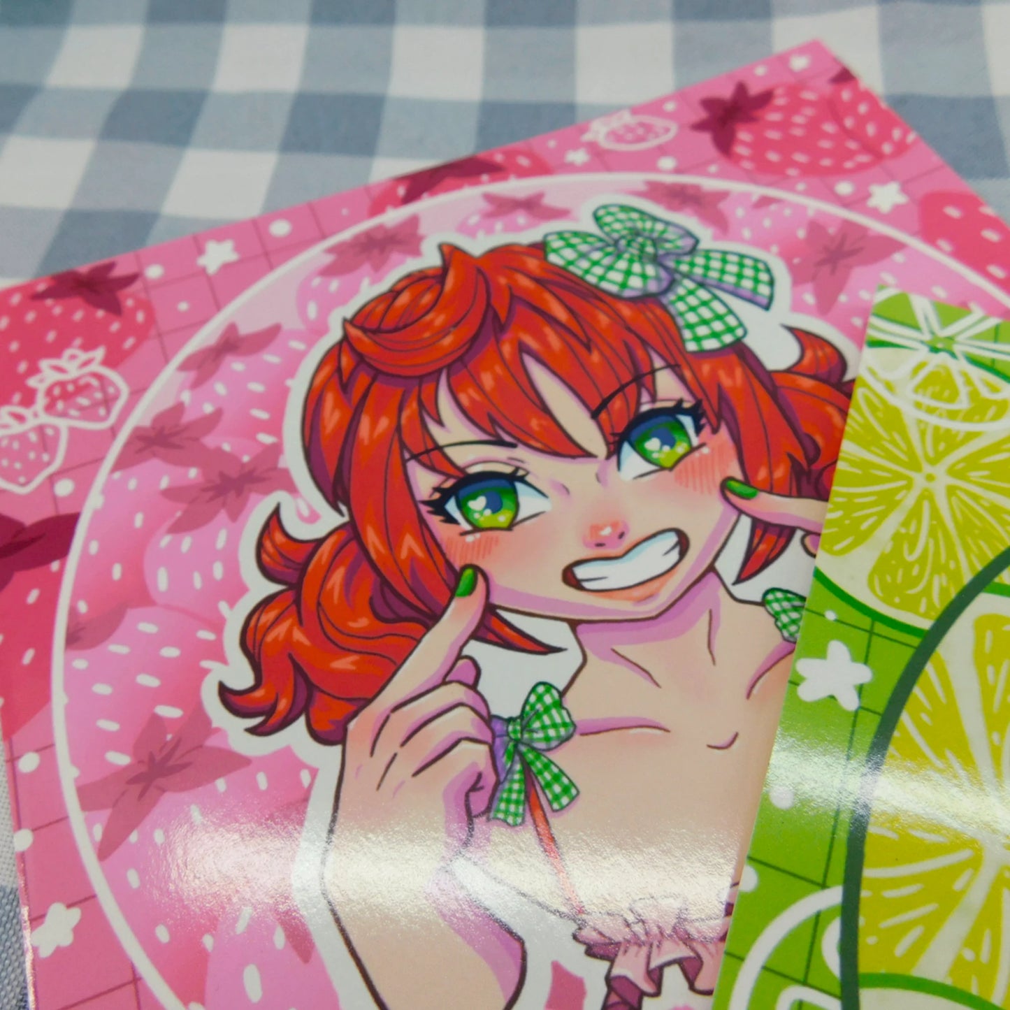 Strawberry and Lime Best Friend Art Print