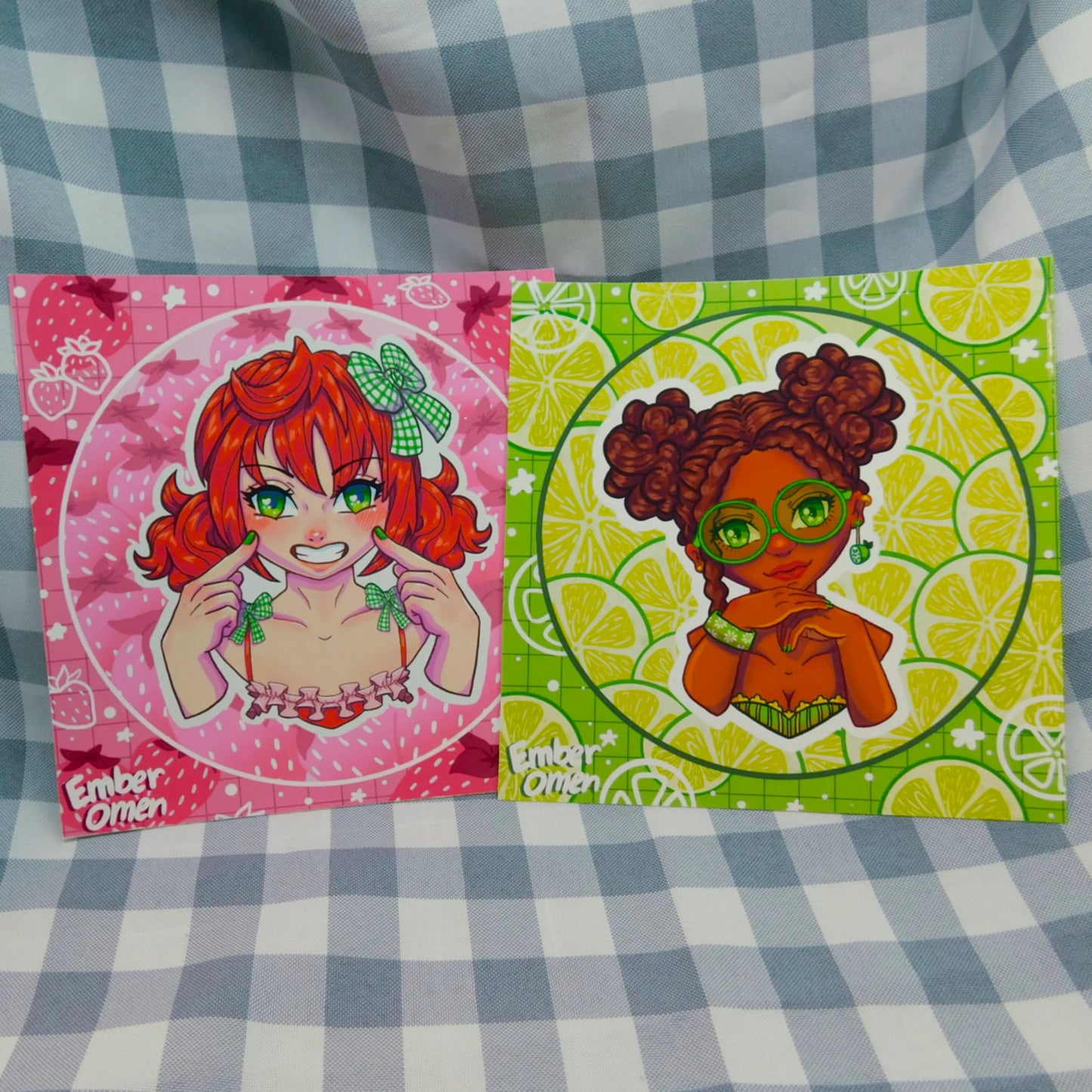 Strawberry and Lime Best Friend Art Print