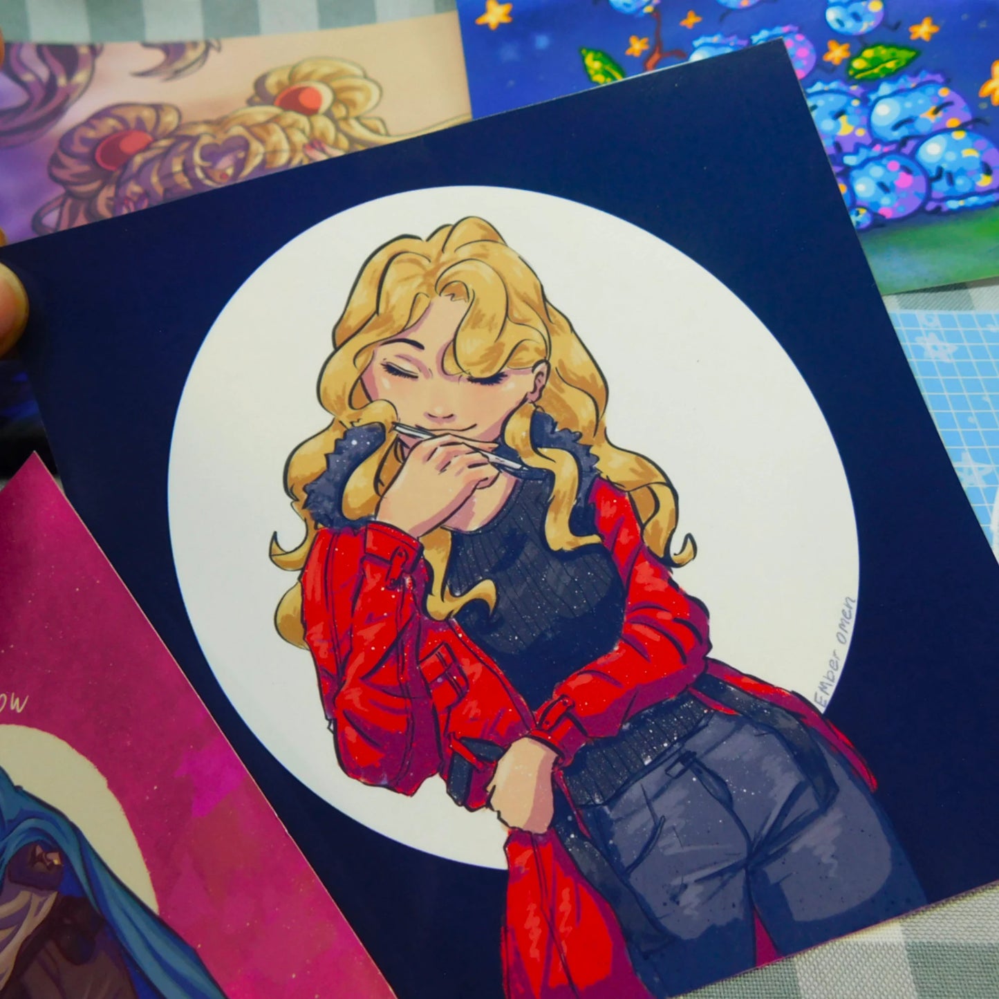 Girl in Red Art Print