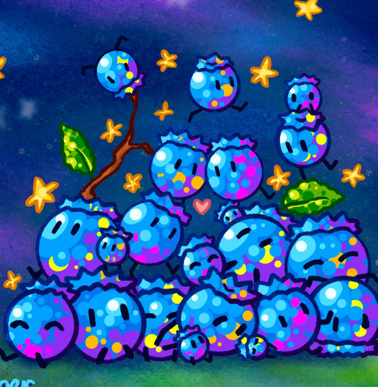 Blueberry Group Art Print