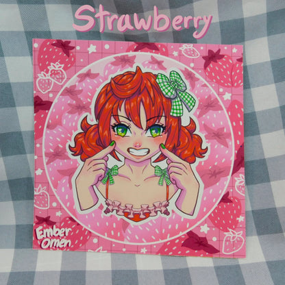 Strawberry and Lime Best Friend Art Print