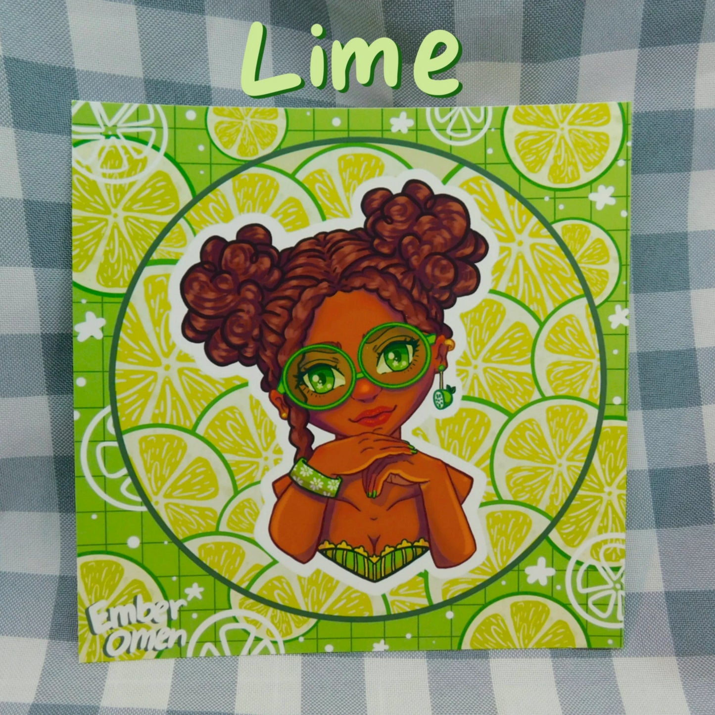 Strawberry and Lime Best Friend Art Print